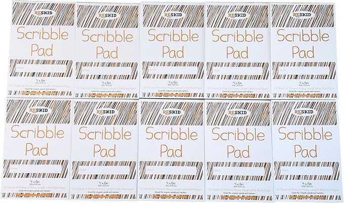 Reskid Drawing Paper Pad (4 x 6 inches) - 50 Sheets, 10-Pack Coloring Art Pads for Kids, Sketch Kids (4x6 (10PACK))