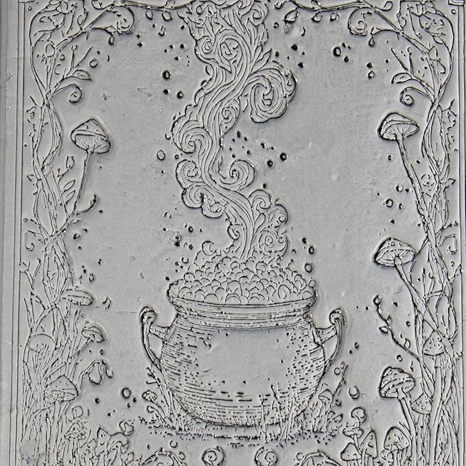 Wicked Wonders Collection Clay Texture Rollers 4-Pack (4") - Halloween Set #01 - Embossing Pattern Rollers for Polymer & Ceramic Clay, Pottery & Crafts