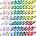 96 Pieces Soft Tape Measure Double Scale Measuring Tape Flexible Fabric Sewing Ruler for Body Weight Loss Measurement Tailor Craft Supplies, 60 Inch, Green, Pink, Blue, Yellow, White Black, White Red