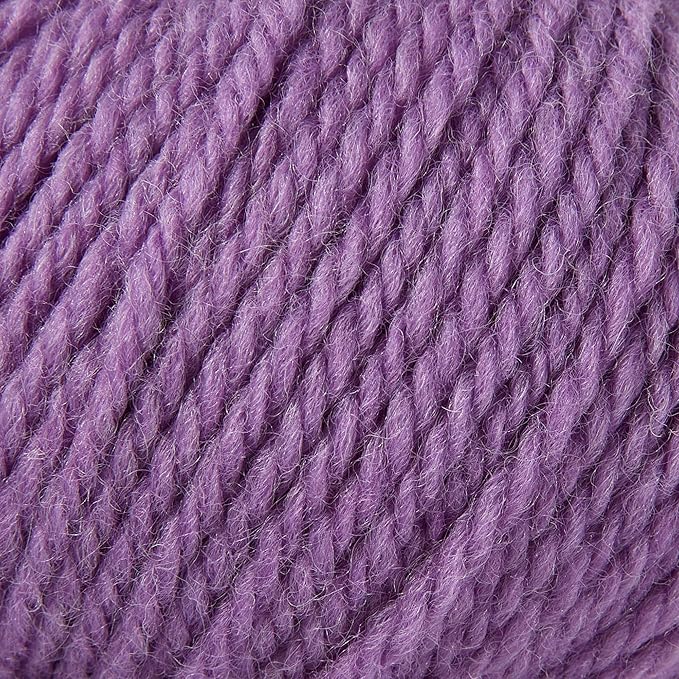 100% Merino Wool Yarn, 3-Ply Luxurious and Soft Yarn for Hand Knitting & Crocheting (Purple,1Ball)