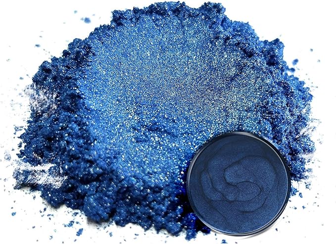 Eye Candy Pigments Premium Blue Mica Powder - Blueblood (50gr) - for Epoxy, Resin, Soap, Paint, Woodworking, Acrylic Pouring, Bath Bombs, Fishing Lures - DIY Arts and Crafts Additive
