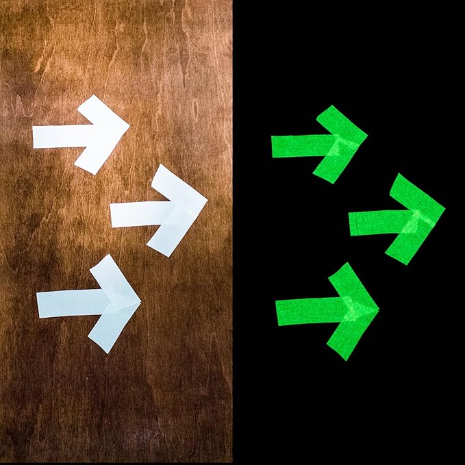 Glow Tape | Glow in The Dark Gaffers Tape | Neon Fluorescent | Luminous Reflective Tape | Waterproof | High Visibility for Theatres, Staged & Dark Areas |