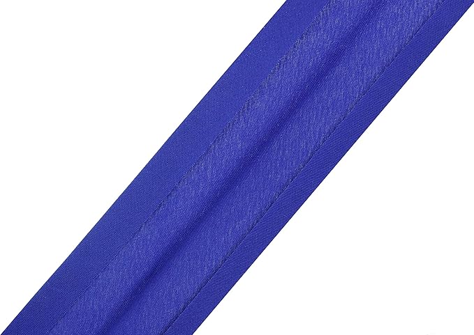 Mandala Crafts 55 Yards 1 Inch Blue Double Fold Bias Tape for Sewing - Bias Binding Tape for Quilting Binding, Hemming, Seam, and Fabric Piping