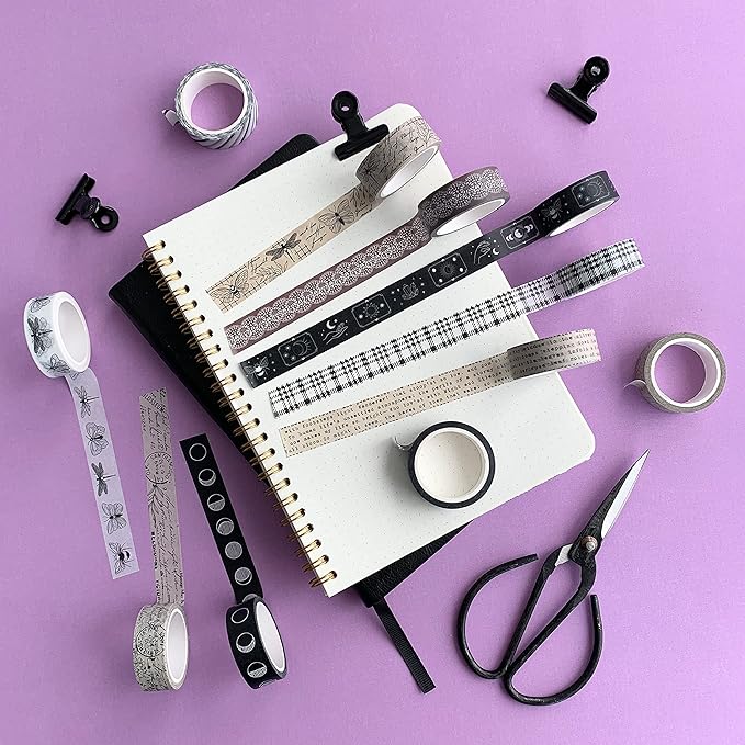 ZYNSHE Washi Tape Set of 16 Rolls of 15 mm Wide Cute Decorative Washi Tape for Journaling, Scrapbook, Washy Crafts, Bullet Journals, Planners, DIY Décor, Gift Wrapping, Craft Supplies (Vintage)