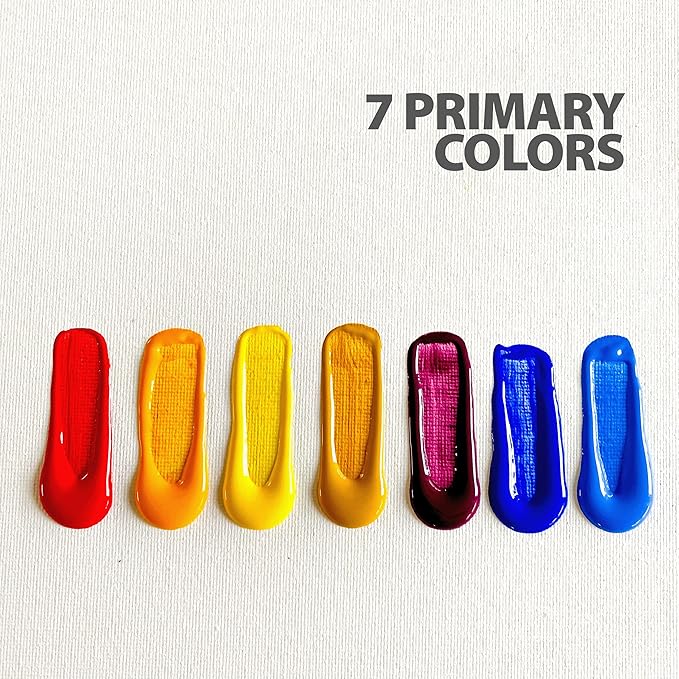 milo Acrylic Paint Set of 12 Colors | 8 oz Bottles | Student Primary Colors Acrylics Painting Pack | Made in the USA | Non-Toxic Arts & Crafts Paints for Artists & Hobby Painters