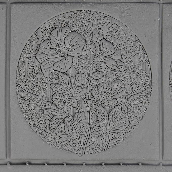 Wild Geranium Clay Texture Roller (4") - Flower Set #02 - Embossing Pattern Roller for Polymer & Ceramic Clay, Pottery & Crafts