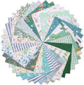 42Pcs 10" Layer Cake Fabric, Pre-Cut Quilt Fabric Squares 10x10 inch for Sewing Patchwork, Layer Cakes 10 inch Squares for Quilting - Green