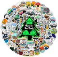 100 Pcs Outdoor Adventure Hiking Camping Stickers for Water Bottle, Waterproof Vinyl Wilderness Nature Travel Wildlife Laptop Decals, Summer Camp Sticker for Teens Adults Kids