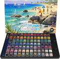 2ml Large Capacity Metallic Watercolor Paint Set, 36/60/84 Color Metallic/Pearlescent/Glitter/Color Shifting/Shimmer Water Color Paint for Adult Kids with 2 Paintbrushes (84colors)