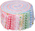 Hanjunzhao Jelly Rolls for Quilting Clearance 42 Strip 2.5" x 44" - Cotton Jelly Roll Fabric Strips Bundles - for Blanket, Rug, Upholstery, Quilt, Party Home Decor, and DIY Crafts (Sweet Garden)