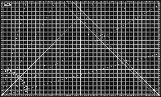 Elan Cutting Mat 36x60 Black & Taupe, Extra Large Self Healing Cutting Mat 36 x 60 Inch, 5-Ply Craft Board Black, Hobby Board for Sewing and Quilting