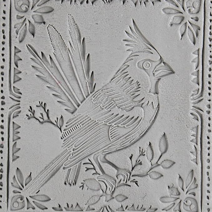 Backyard Bird Collection Clay Texture Rollers 4-Pack (4") - Bird Set #01 - Embossing Pattern Rollers for Polymer & Ceramic Clay, Pottery & Crafts