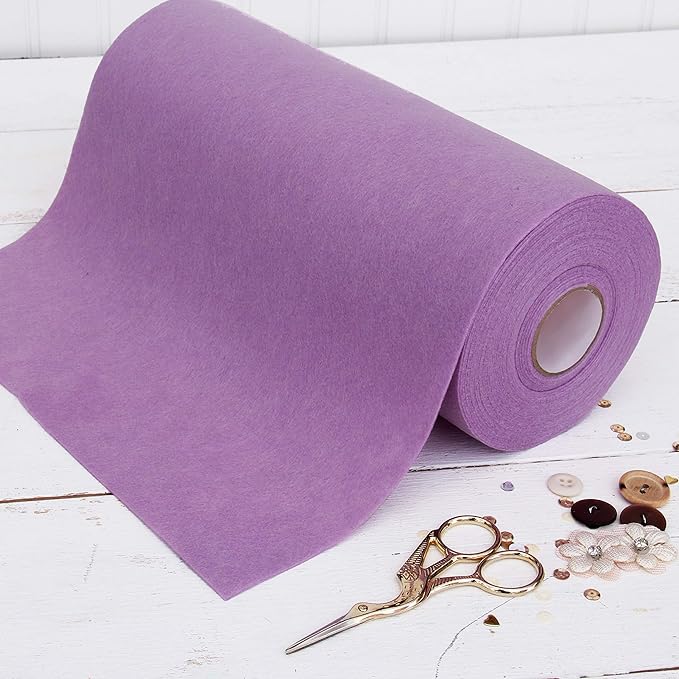 Threadart Premium Felt Roll - 12" x 10yd - Lavender | Soft Wool-Like Feel | 1.2mm Thick Fabric for DIY Crafts, Sewing, Crafting Projects | Compatible with Cricut Maker