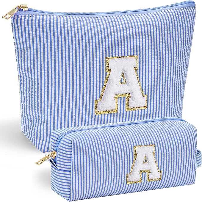 YOOLIFE Teen Girl Gift | Makeup Bag | Cosmetic Bag | Travel Toiletry Bags | Gifts for Teacher Teen Girls Girlfriend Bridal Shower | Birthday Gifts for Kids | 15 14 13 Year Old Girl Gift Blue A