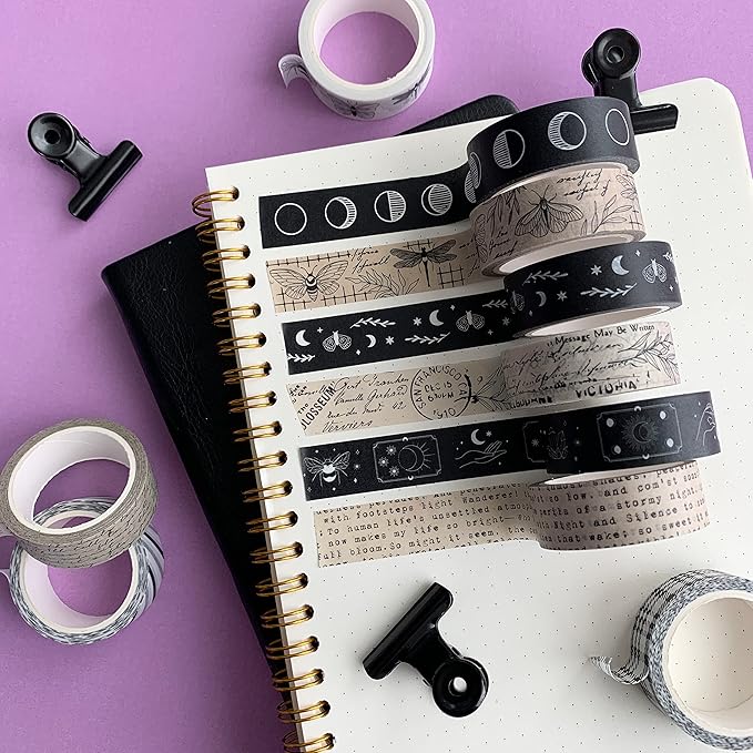 ZYNSHE Washi Tape Set of 16 Rolls of 15 mm Wide Cute Decorative Washi Tape for Journaling, Scrapbook, Washy Crafts, Bullet Journals, Planners, DIY Décor, Gift Wrapping, Craft Supplies (Vintage)