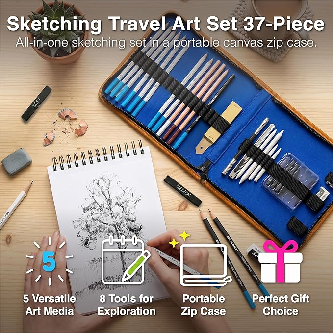 COLOUR BLOCK Drawing Pencils & Kits-Art Supplies for Kids, Teens, Adults-Colored Pencils, Charcoal, Pastels, Sketch Books for Artists, Anime Drawing, Architecture