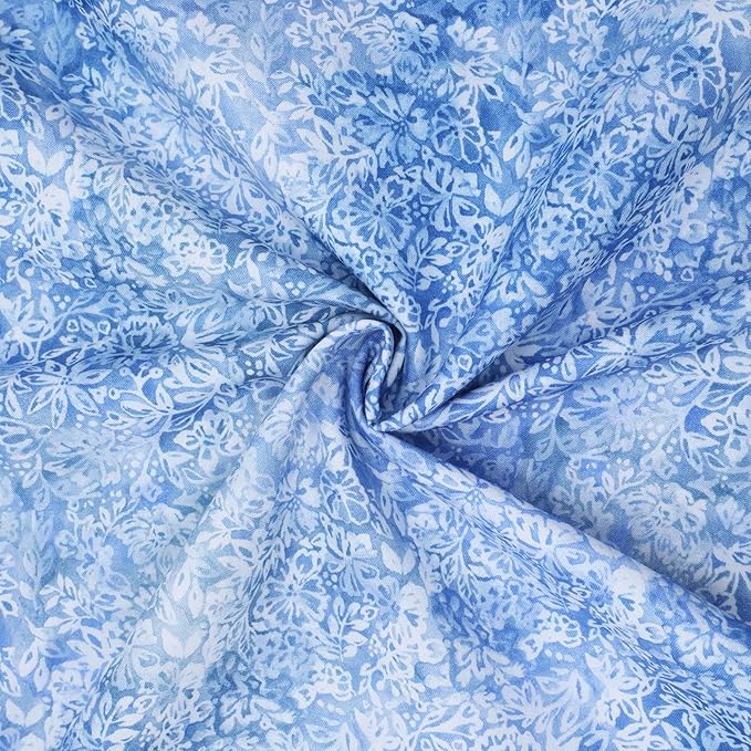 Tinyspool & Co. 100% American Cotton Fabric – 3 Yard Cut Quilting Fabric – Prewashed Preshrunk Yardage for Quilt Backing Borders Binding Sewing Crafts – Tidepool No.9 – Blue Mist