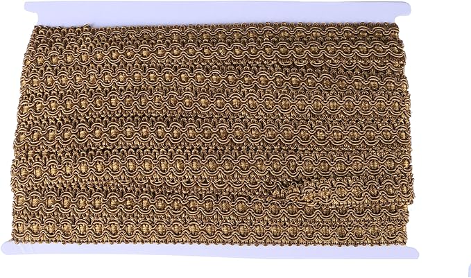 Gimp Braid Trim, 0.7 Inch / 10M(10.9 Yards) Fabric Trim for Curtains, Upholstery, Sewing, Hand DIY Crafts, Costume and Home Decorative（Coffee）