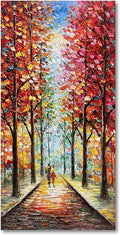 48x24 Inch Romantic Theme Modern Abstract Mural Large Wall Art Landscape Oil Painting, Canvas Art Decoration Interior Wall Decoration