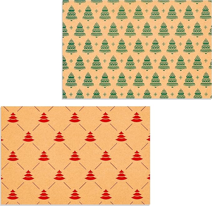 Purple Papers Eco Friendly Brown Gift Wraps for Christmas for small and medium sized boxes | Pack of 12 sheets | 18x22 Inches
