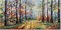 Art Forest Landscape Oil Painting Modern Abstract Art Wall Decoration 24x48 inches