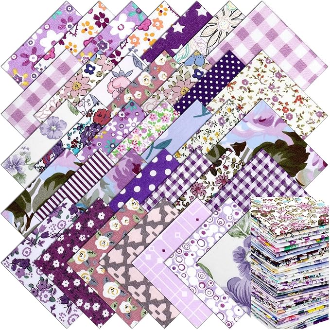 Ganeen 800 Pcs 4 x 4 Inch Cotton Fabric Squares Pre Cut Quilting Squares Printed Floral Patchwork Fabric Bundles for DIY Craft Sewing Clothing Accessory(Exquisite)