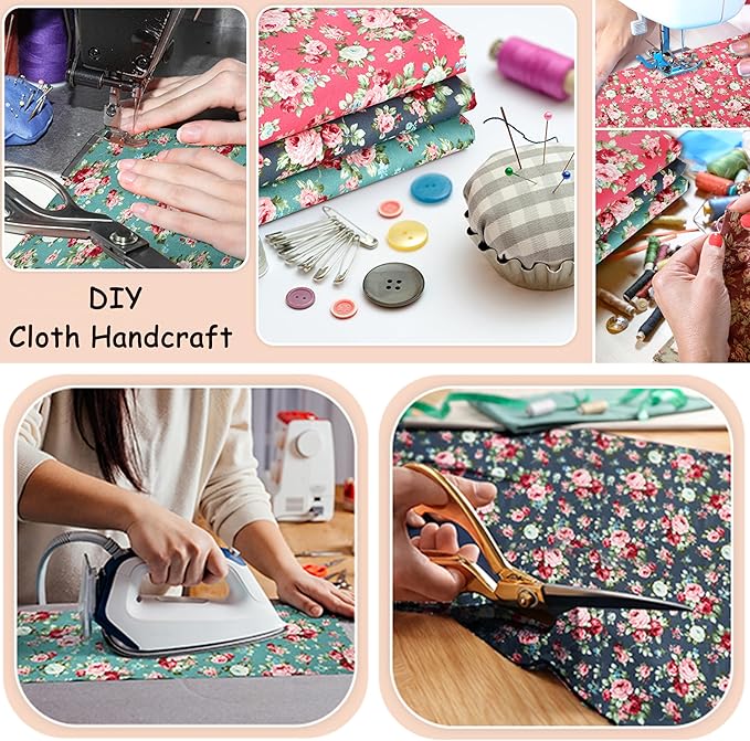 Layer Cake Fabric for Quilting 10 inch; Layer Cakes 10 inch Squares for Quilting; 42 10x10 inch Retro Floral Print Precut Cotton Fabric Squares Bundles for Sewing, Quilting, and DIY Crafts