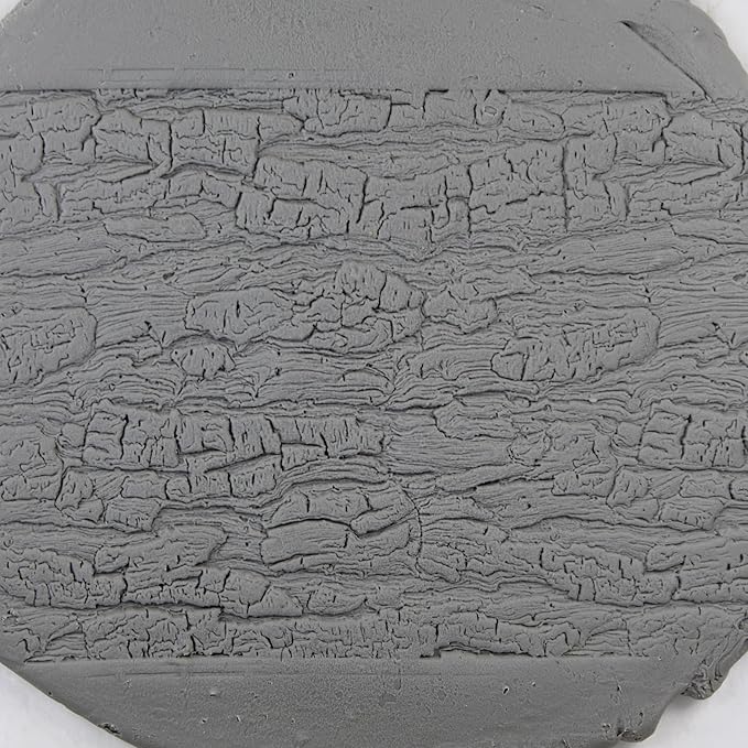 Tree Bark Clay Texture Roller (4") - Seamless Set #01 - Embossing Pattern Roller for Polymer & Ceramic Clay, Pottery & Crafts