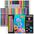 KALOUR 60 Art Drawing Pencils Set,Including Oil-Based, Metallic, Watercolor, Neon, Macaron Pastel Colored Pencils.Ideal for Sketching, Coloring & DIY Crafts,Gift for Adults Kids Artists Beginner