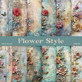 Scrapbook Paper,24 Sheets 6x4.3 Inch Floral scrapbook supplies,Single-Sided Vivid Origami Decoupage Paper for Diy Crafts, Card Making, Art Journaling