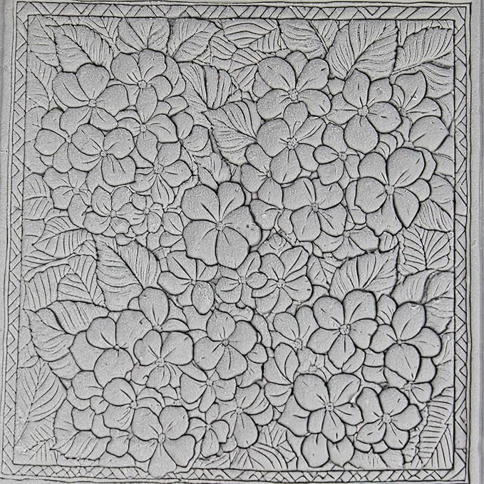 Cottage Blooms 4-Pack Clay Texture Rollers (4") - Flower Set #02 - Embossing Pattern Rollers for Polymer & Ceramic Clay, Pottery & Crafts