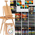 VISWIN Professional All-in-One Art Painting Kit with Beech Wood French Easel, 96 Acrylic, Watercolor & Oil Paint Set, Canvases, Painting Set with Supplies for Adults, Artists, Beginners