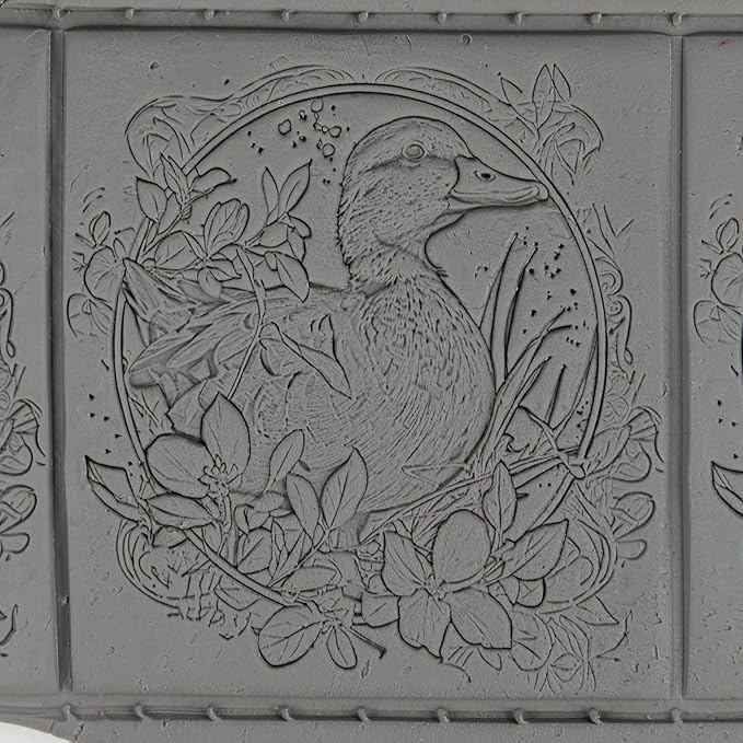 Duck Clay Texture Roller (4") - Bird Set #02 - Embossing Pattern Roller for Polymer & Ceramic Clay, Pottery & Crafts