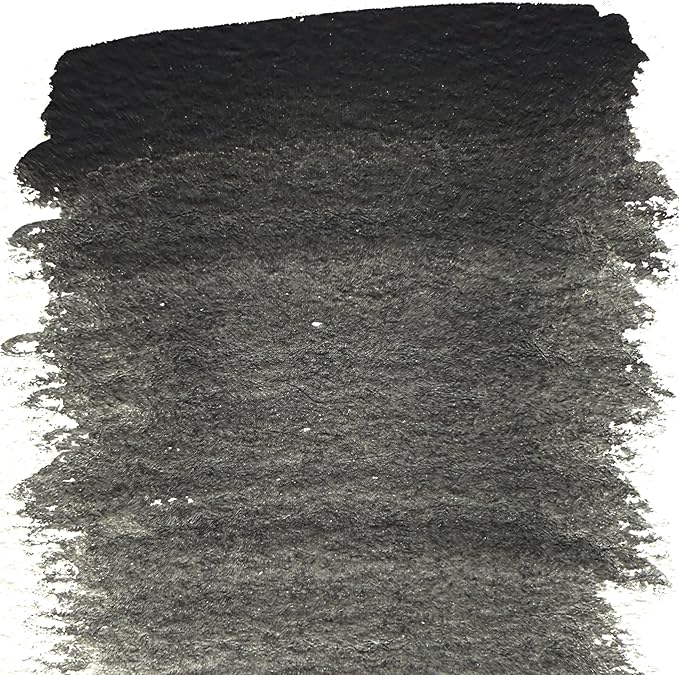 L'oeil (Genuine Minerals) Professional Artist Grade Extra Fine Handmade Watercolor 15ml Paint Tube, 5 Fl Oz, Natural Granulation, Rich Colour Luminosity, Lightfast Non-fading, Archival Quality (Shungite Black)