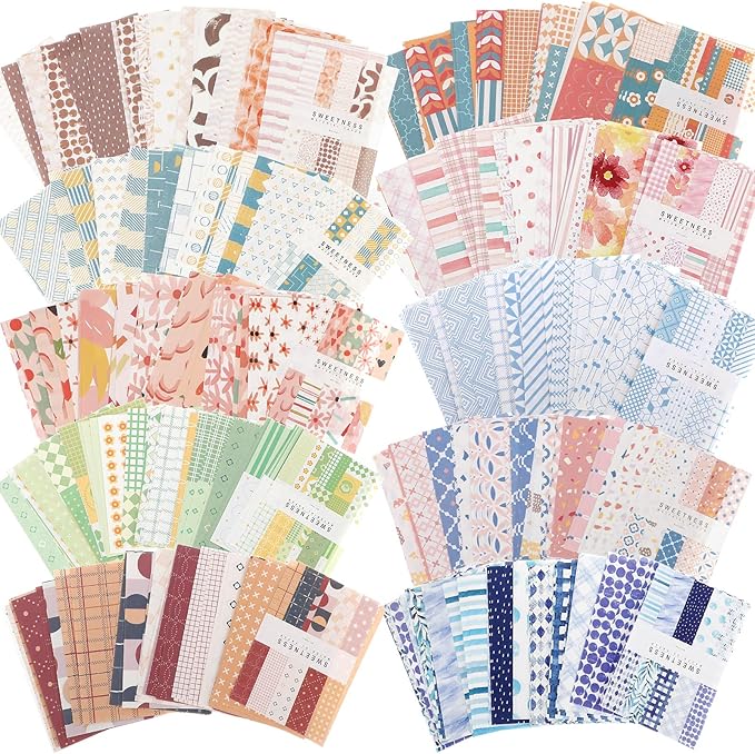 500 Sheets Vintage DIY Scrapbook Paper Supplies Aesthetic Paper Supplies Decorative Paper Material for DIY Scrapbooks Journal Photo Album Crafts (Classic Style,3.35 x 2.17 Inches)