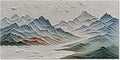 Art Modern Abstract Art Oil Painting Mountain Landscape Home Office Corridor Wall Decorative Art 24x48 inches