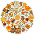 BulbaCraft Marigold Stickers for Water Bottle and Laptop - Floral Party Supplies, Decorations & Gifts, Waterproof Vinyl Decals, Gifts for Women & Men