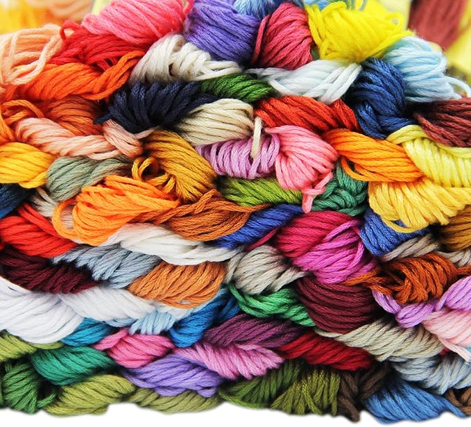 ATDAWN Rainbow Color Embroidery, Cross Stitch Threads, Bracelets, Crafts Floss, 100 Count