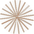 160 Pcs Transparent Lace Stickers for Scrapbooking Photo Album Card Making Journals Wedding Invitations Craft Project Decoration, White and Light Coffee Color PET Material, 40 Patterns