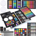 Art Supplies, 144-Piece Deluxe Art Set Professional Art Kit with Portable Aluminum Case, Crafts Drawing Painting Kit for Gifts Adults Kids Artists