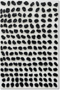 NANKAI Art Hand-Painted Black and White Texture Abstract Art Oil Painting 45x30 Inches Contemporary Minimalist Art Home Wall Decoration Painting