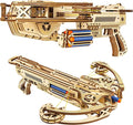 Wood Trick Bullet Boltcaster Crossbow 3D Wooden Puzzles for Adults to Build - Shoots up to 32 ft - Wooden Models Engineering DIY Project Mechanical 3D Puzzles Model Kits for Adults