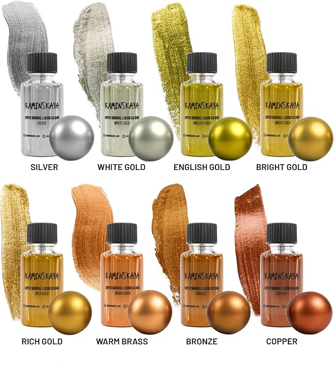 Liquid Silver Leaf Paint - Alcohol Based Fast Drying Silver Liquid Leaf, 0.68 fl oz (20 ml)