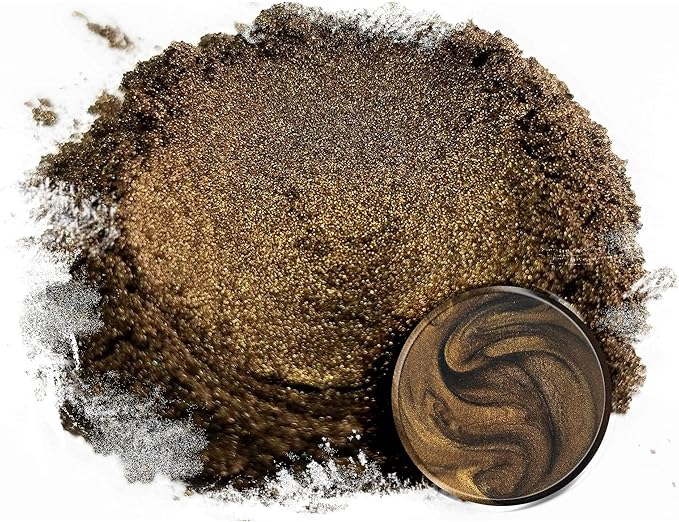 Eye Candy Pigments Premium Brown Mica Powder - Bushido Brown (50gr) - for Epoxy, Resin, Soap, Paint, Woodworking, Acrylic Pouring, Bath Bombs, Fishing Lures - DIY Arts and Crafts Additive