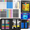 iBayam 78-Pack Drawing Set Sketching Kit Art Supplies for Adult, Christmas Gifts for Adult, with 3-Color Sketchbook, Coloring Book, Colored, Graphite, Charcoal, Watercolor & Metallic Pencil
