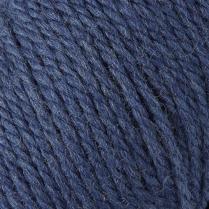 100% Merino Wool Yarn, 3-Ply Luxurious and Soft Yarn for Hand Knitting & Crocheting (Navy Blue, 1Ball)