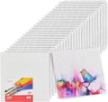 Artlicious Canvases for Painting - Pack of 24, 4 x 6 Inch Blank White Canvas Boards - 100% Cotton Art Panels for Oil, Acrylic & Watercolor Paint