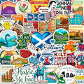 100Pcs Scotland Stickers for Luggage, for Water Bottle, Scottish Stickers - Scotland Party Supplies - Scottish Gifts - Gift for Women & Men