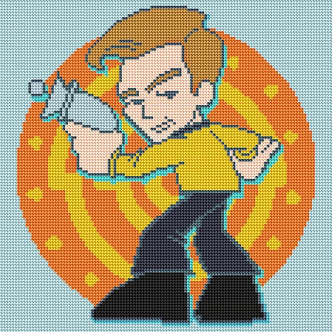 DIAMOND ART CLUB Star Trek Kirk Canvas Diamond Painting Kit, Round 5D Diamond Art for Adults and All Ages, 13" x 13" (32.8 x 32.8 cm)