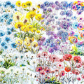 60-Piece Holographic Dandelion Scrapbook Stickers – Colorful Iridescent Effect Decorative Floral Botanical Stickers for Journaling, Art Projects, Card Making, Planners, Gift Wrapping